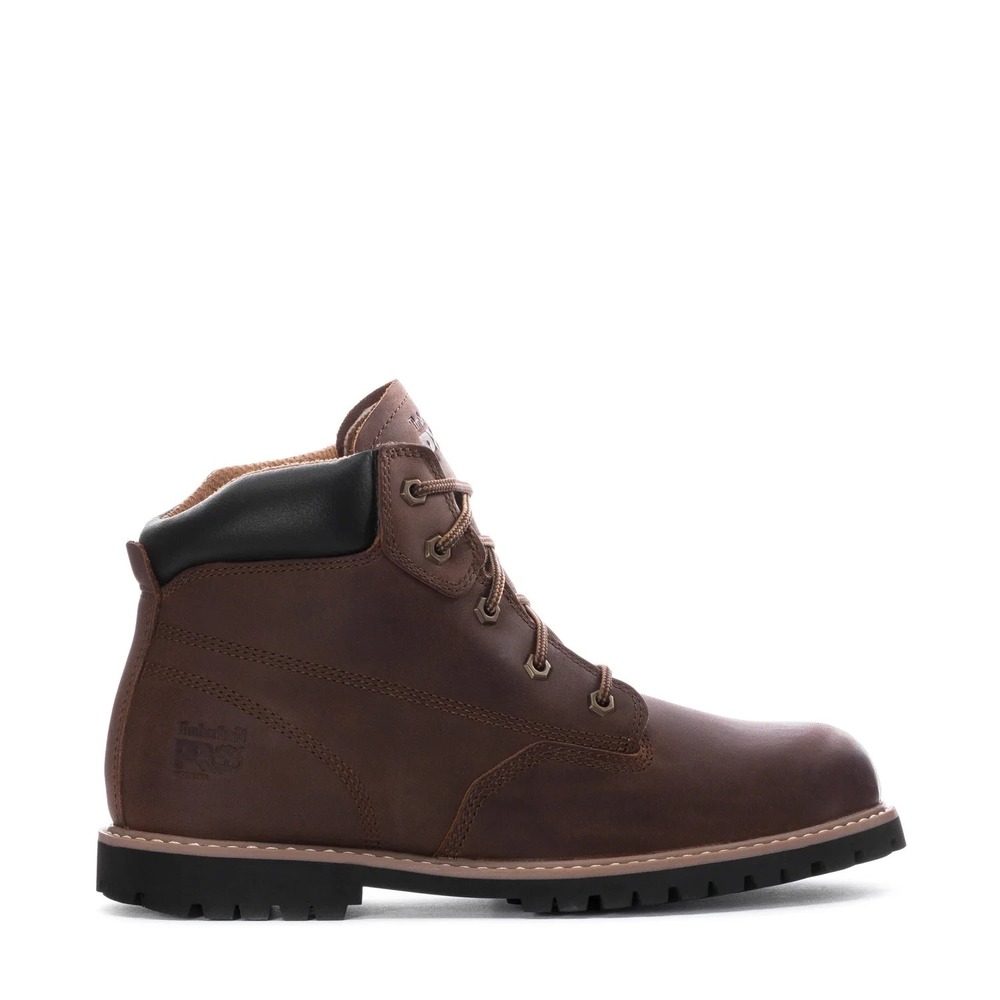 Mens Size 7.5 - Timberland PRO Gritstone 6" Soft‎ Toe Work Boots Brown NEW
